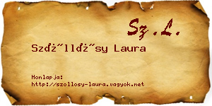 Szőllősy Laura névjegykártya